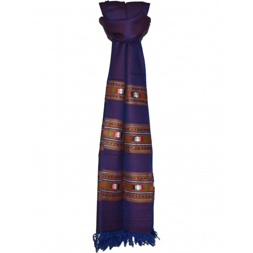 Stole- Kangu 3M Merino Wool 2/48 Rust + Purple 